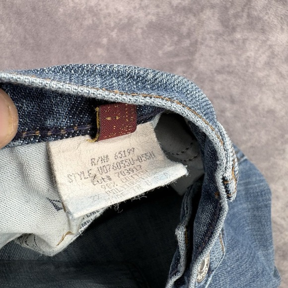 7 For All Mankind Flare Jeans Womens 29x30 Bootcut Low Rise Med Wash Y2K 00s - Picture 6 of 6